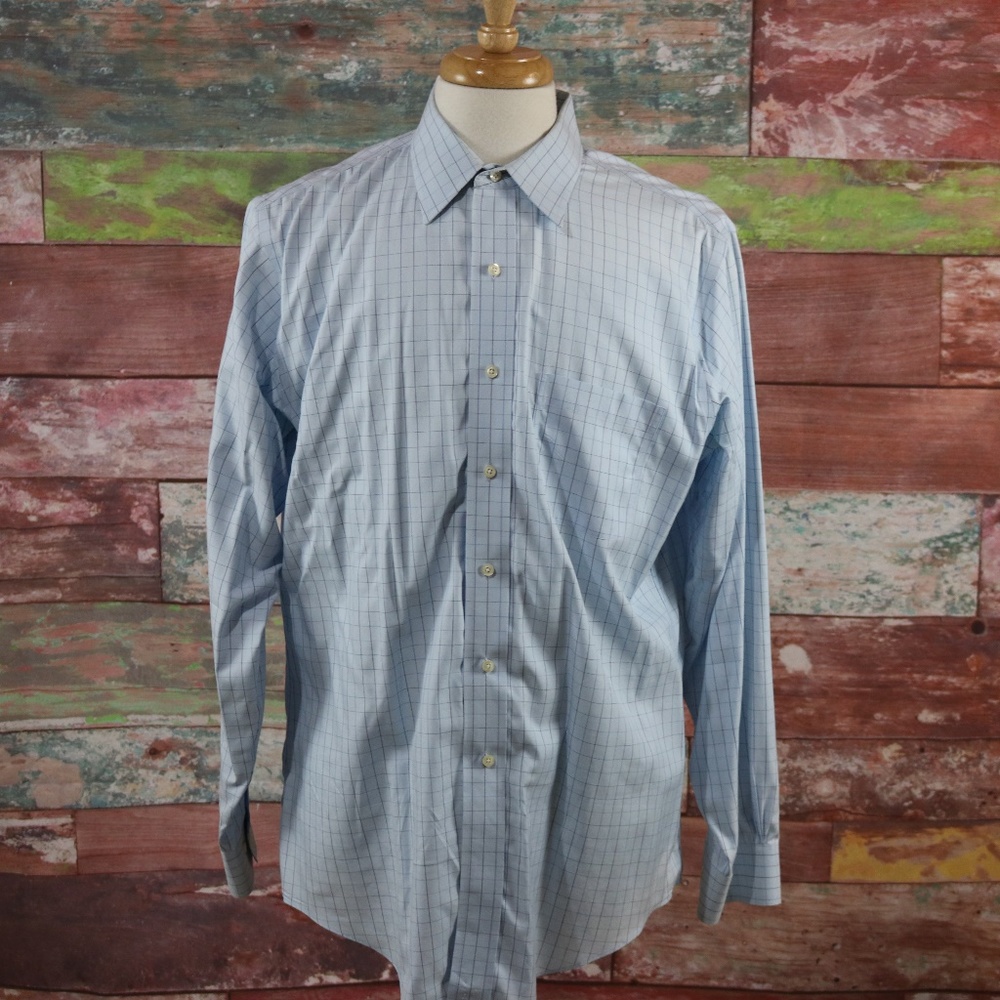 Brooks Brothers Blue 16.5 34/35 Slim Fit Non Iron